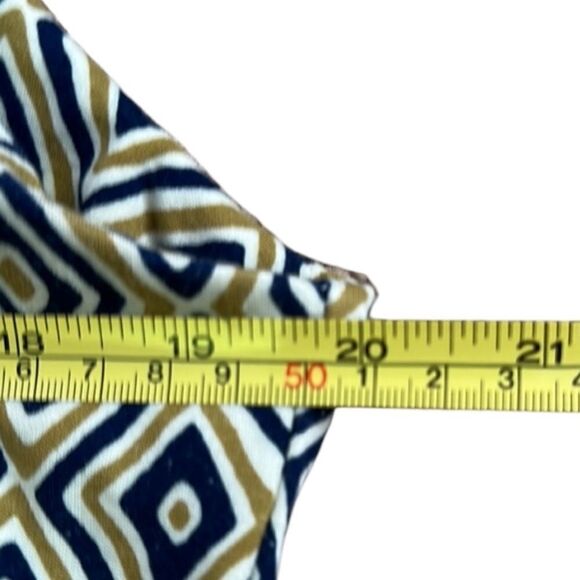 J. McLaughlin Women’s Gold And Navy Sleeveless Dress, Size L - Picture 7 of 8